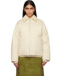 Bottega Veneta - Off- Cotton Twill Down Puffer Jacket - Lyst