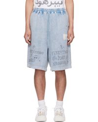 Maison Mihara Yasuhiro - Bleached Graffiti Print Sweat Shorts - Lyst