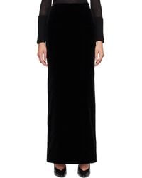 Alaïa - Column Velvet Maxi Skirt - Lyst