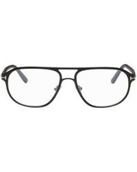 Tom Ford - Black Blue Block Navigator Glasses - Lyst