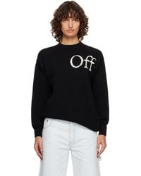 Off-White c/o Virgil Abloh - Bookish Logo Knit Sweater - Lyst