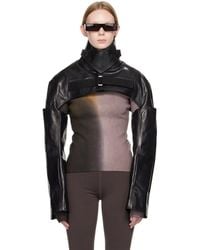 Rick Owens - Tower Mac Cropped Leather Jacket - Lyst