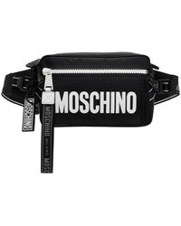 Moschino - Pochette noire à logos - Lyst