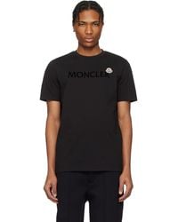 Moncler - Flocked Logo Cotton T-Shirt - Lyst