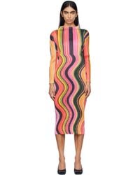 Pleats Please Issey Miyake - Warp Maxi Dress - Lyst
