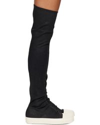 Rick Owens - Tower High Sock Sneaks Tall Boots - Lyst