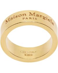 Maison Margiela - ゴールド ロゴ リング - Lyst