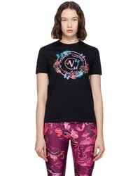 Versace Jeans Couture - Cotton Jersey Screen-Printed T-Shirt - Lyst