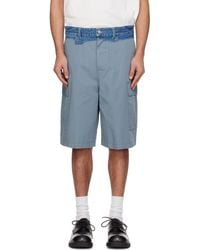 MM6 by Maison Margiela - Denim Waistband Cargo Shorts - Lyst