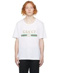 Gucci - ロゴ ウォッシュドオーバーサイズ Tシャツ, ホワイト, ウェア - Lyst