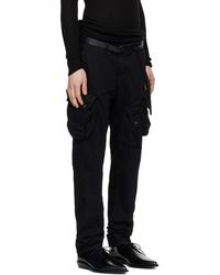 Julius Drop-Crotch Cargo Pants in Black for Men | Lyst UK