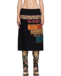 Dries Van Noten - Embroidered Wool Skirt - Lyst