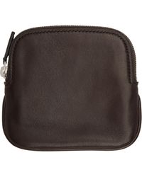 The Row - Pochette À Monnaie Carrée Brune - Lyst