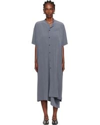 Y's Yohji Yamamoto - N-Half Sleeve Box Shirt Midi Dress - Lyst