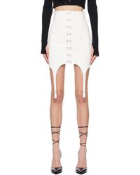 Dion Lee - White Corset Garter Miniskirt - Lyst