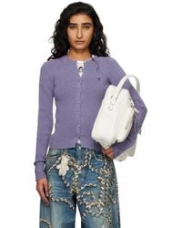 Acne Studios - Cardigan Bleu À Boutons - Lyst
