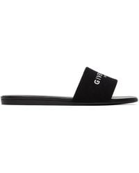 Givenchy - Sandales noires à logo 4g - Lyst