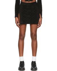 Ambush - Minijupe noire en coton - Lyst