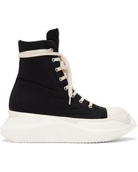 Rick Owens DRKSHDW Black Strobe Abstract Platform Sneakers for Men | Lyst