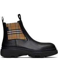 Burberry - Leather Creeper Low Chelsea Boots - Lyst