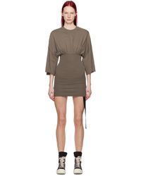 Rick Owens - Robe courte tommy grise - Lyst