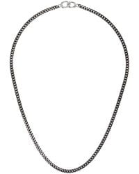 Paul Smith - Gunmetal Curb Chain Necklace - Lyst