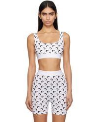 Marine Serre - Moon Printed Jersey Sport Bra - Lyst