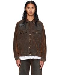 we11done - Distressed Denim Jacket - Lyst