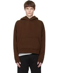 Entire studios - Pull À Capuche Épais Brun - Lyst