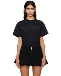 Mugler - Black Bonded T-shirt - Lyst