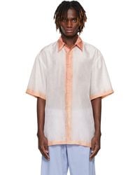 Dries Van Noten - オフホワイト＆ピンク シルク シャツ - Lyst