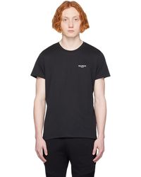 Balmain - Mini Floked Logo T-shirt - Lyst