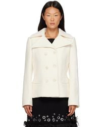 Proenza Schouler - Off- Romane Compact Melton Wool Jacket - Lyst