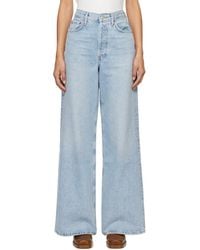 Agolde - Ae ブルー Dame ハイウエスト ワイドレッグ ノーカフ ジーンズ - Lyst