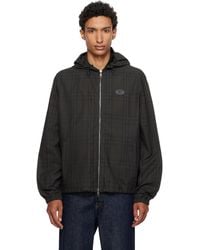 Burberry - Check Cotton Newport Hooded Jacket - Lyst