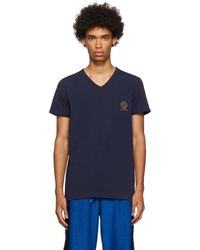 Versace - T-shirt bleu marine à méduse - Lyst