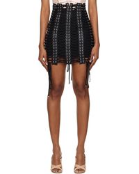 Dolce & Gabbana - レースアップ ミニスカート - Lyst