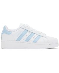 adidas Originals - White & Blue Superstar Xlg Sneakers - Lyst