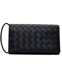 Bottega Veneta - Black Wallet On Strap Bag - Lyst