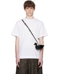 Simone Rocha - T-Shirt Blanc À Motif Fleuri Imprimé - Lyst