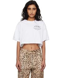 Amiri - Arts District Cropped Cotton Tee - Lyst