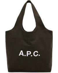 A.P.C. - Khaki Ninon Tote - Lyst
