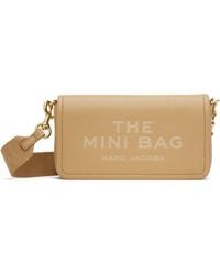 Marc Jacobs - Mini Sac 'The Mini Bag' Brun Clair En Cuir - Lyst