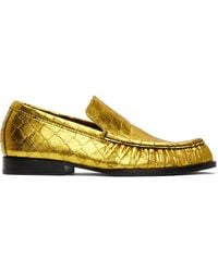 Dries Van Noten - ゴールド メタリック スリッポン - Lyst