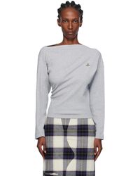 Vivienne Westwood - T-Shirt À Manches Longues Hebo Gris - Lyst