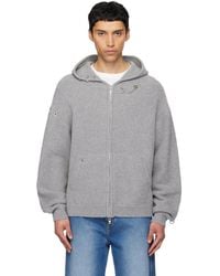we11done - Rose Thorns Oversized Zip-Up Hoodie - Lyst