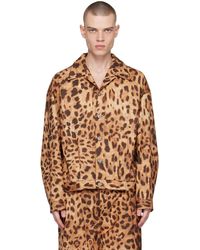 we11done - & Tan Allover Printed Jacket - Lyst