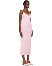 Paris Georgia Basics Sammy Fitted Satin Midi Dress in Green | Lyst Canada