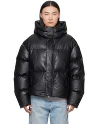 MM6 by Maison Margiela - Faux-Leather Hooded Puffer Down Jacket - Lyst