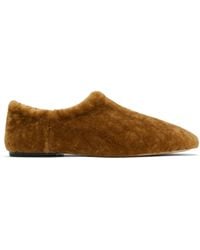 Dries Van Noten - Tan Shearling Slippers - Lyst